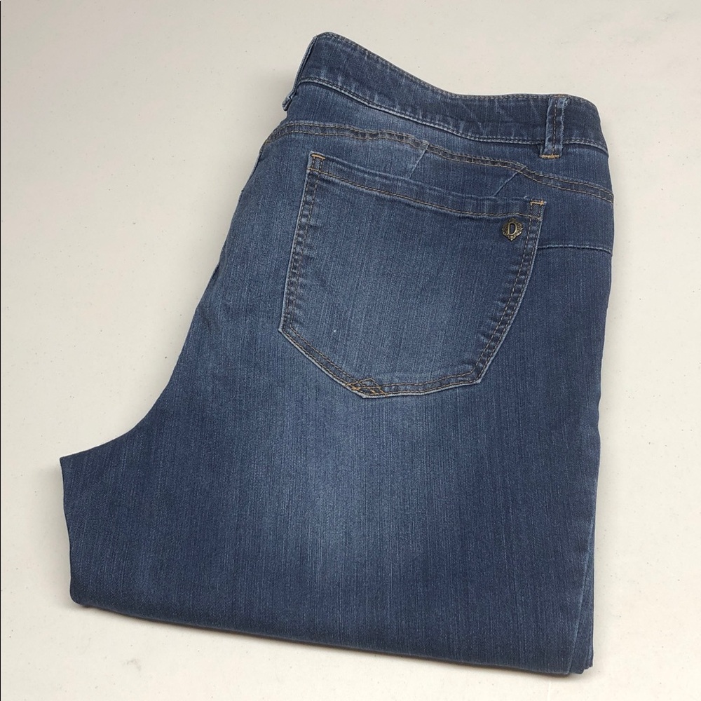 DEMOCRACY “AB”SOLUTION WIDE LEG STRETCH JEANS SZ18 L31 ⭐️
